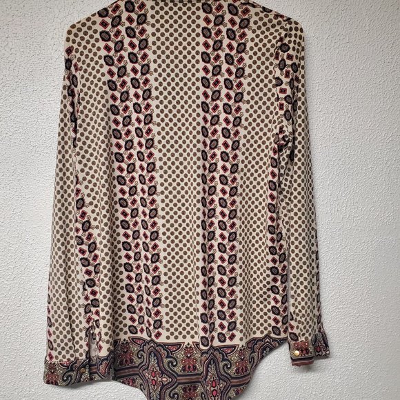 Women Blouse Top by BCSG Max Azria - Size Large - Long Sleeve - Picture 3 of 5